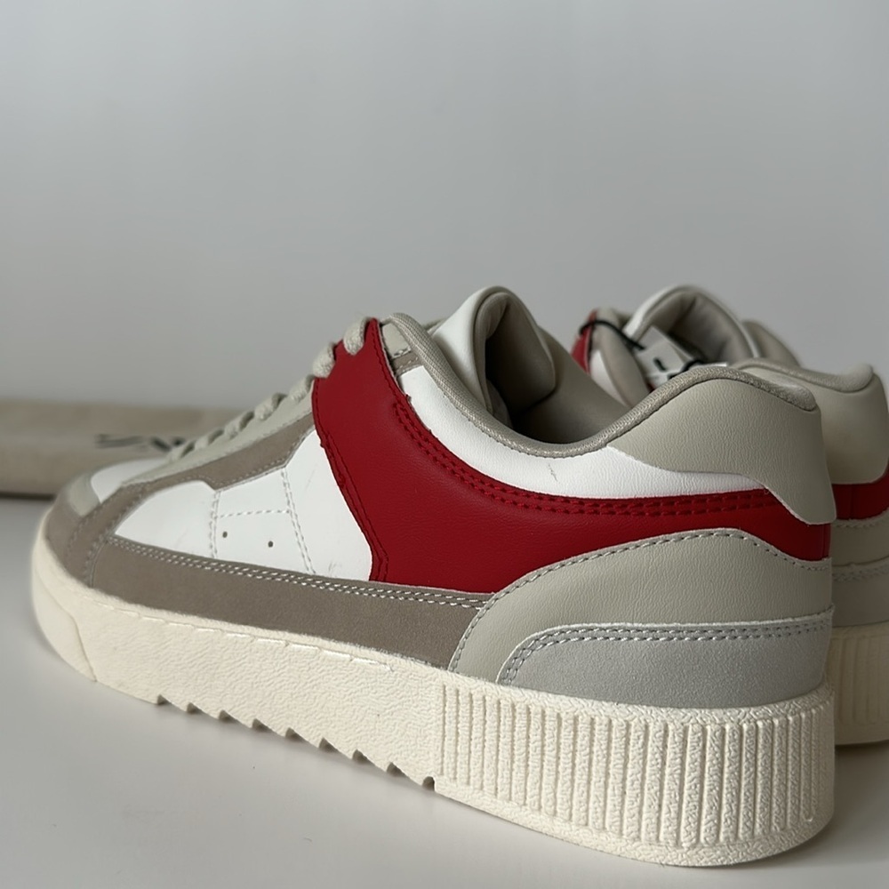 Zara Men's White and Red Casual Sneakers - Picture 6 of 17
